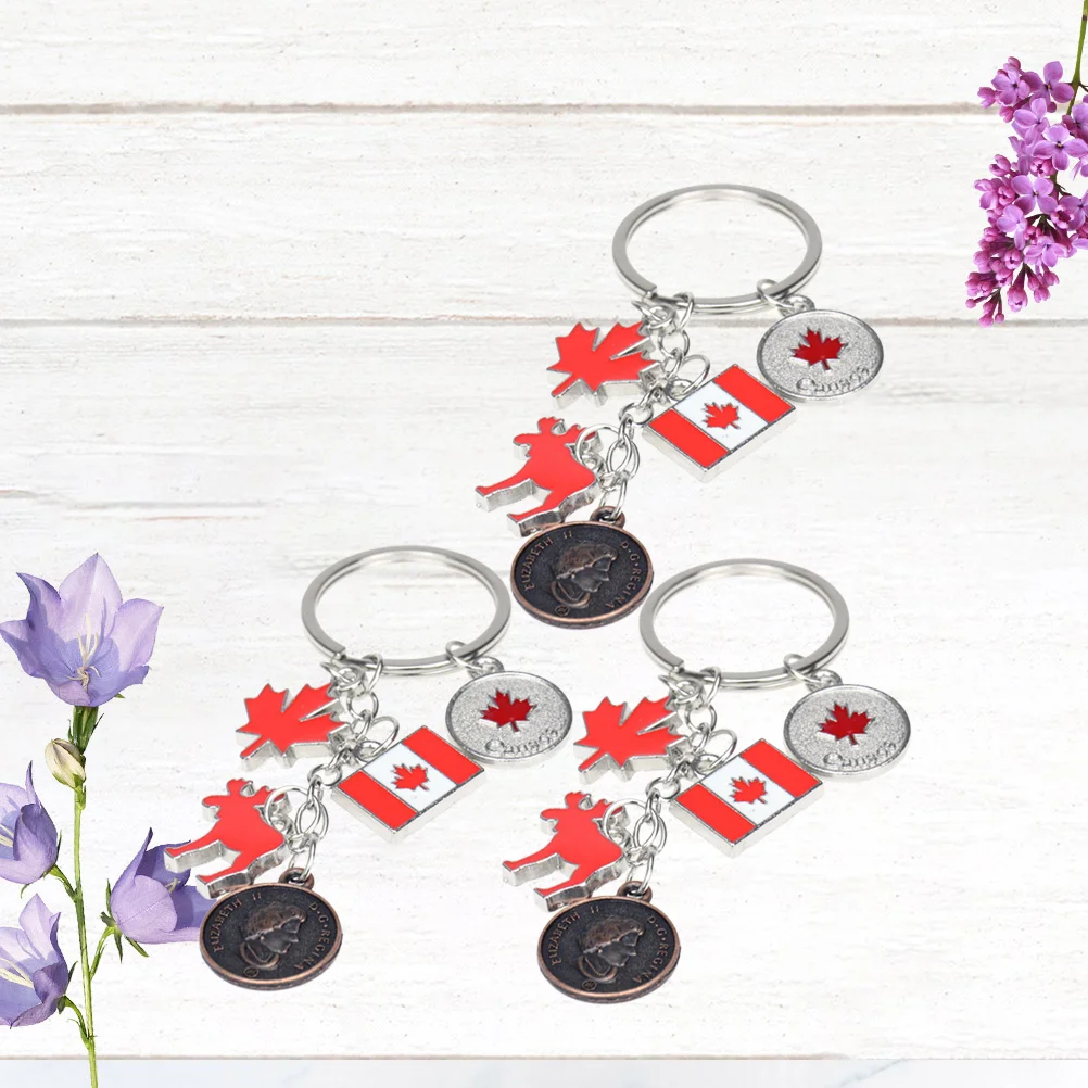 3 шт. брелок для ключей семьи с национальным флагом коллег декоративный керамов