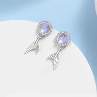 s925 sterling silver earrings female ins niche simple earrings fishtail earrings earrings for women luxury