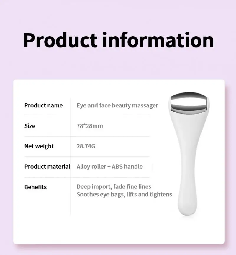 Роликовый массажер для глаз с насадками из сплава 1 шт. |