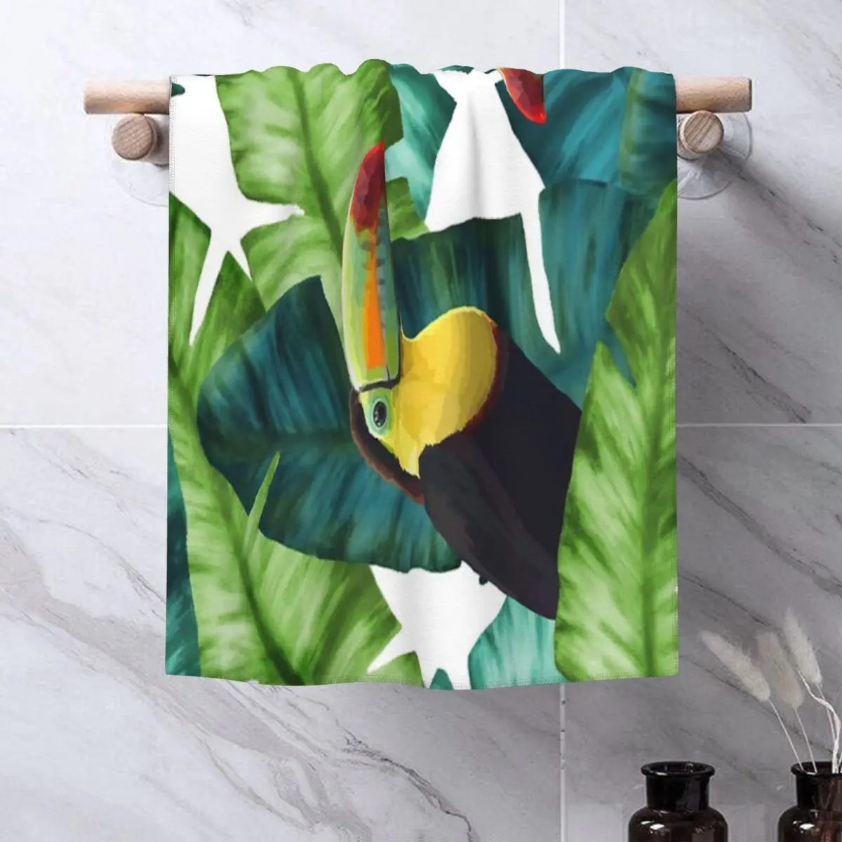 

Полотенце из микрофибры с тропическими банановыми листьями