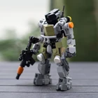Экшн-фигурка робота MOC Mech Warrior, строительный блок, модель оружия, технический блок, сборные Игрушки для мальчиков