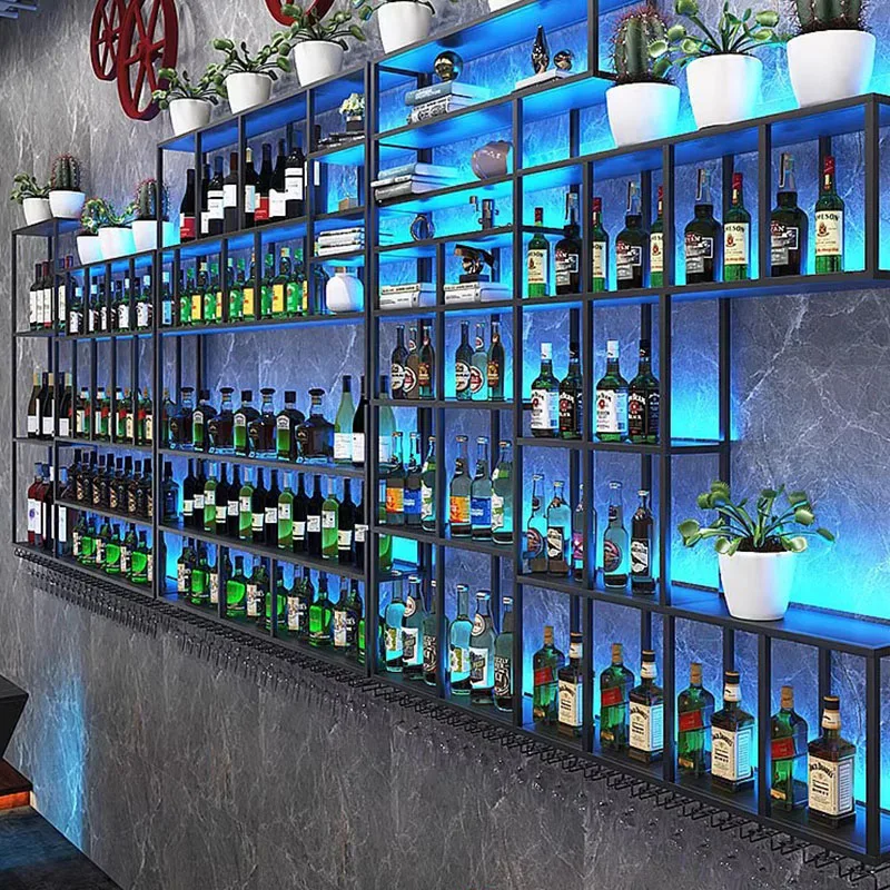 Дома Кухня Свадебный дизайн Штабелируемая витрина Винная стойка Колонка Gabinete Mini