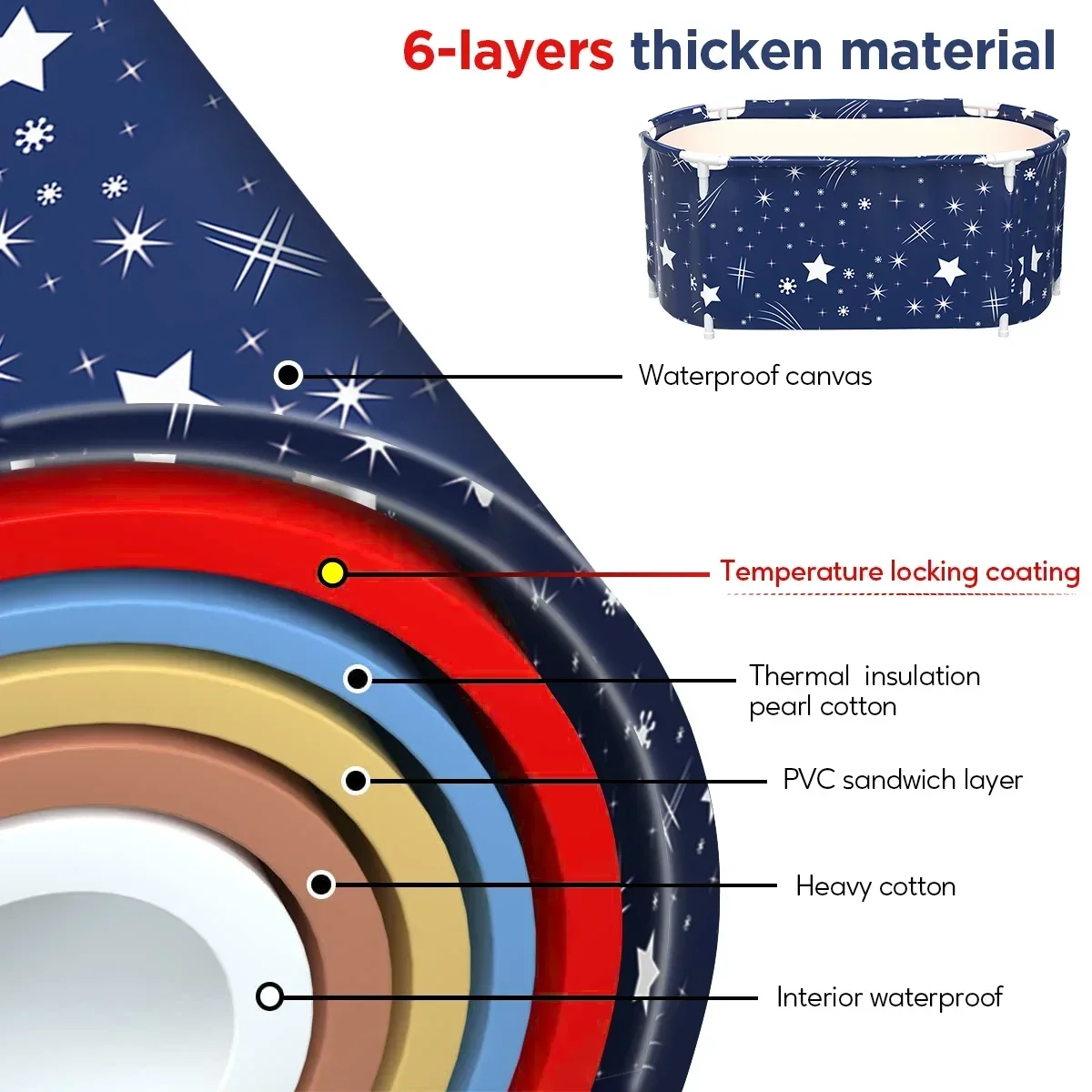 120 см ванны Складная Ванна ведро утолщенная душевая бочка для взрослых IceTub