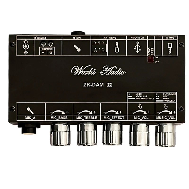 DAM H1 караоке ревербераторная доска с передним эффектом микрофон пение Bluetooth USB