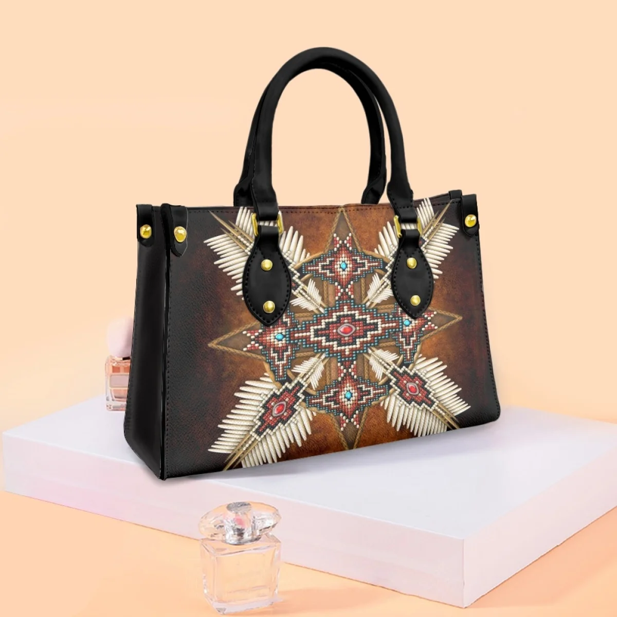 

FORUDESIGNS America Tribes Style Lunch Bags Women Classic Feathers Ladies Handbags Street Fashion Female Shopper Bag Tour
