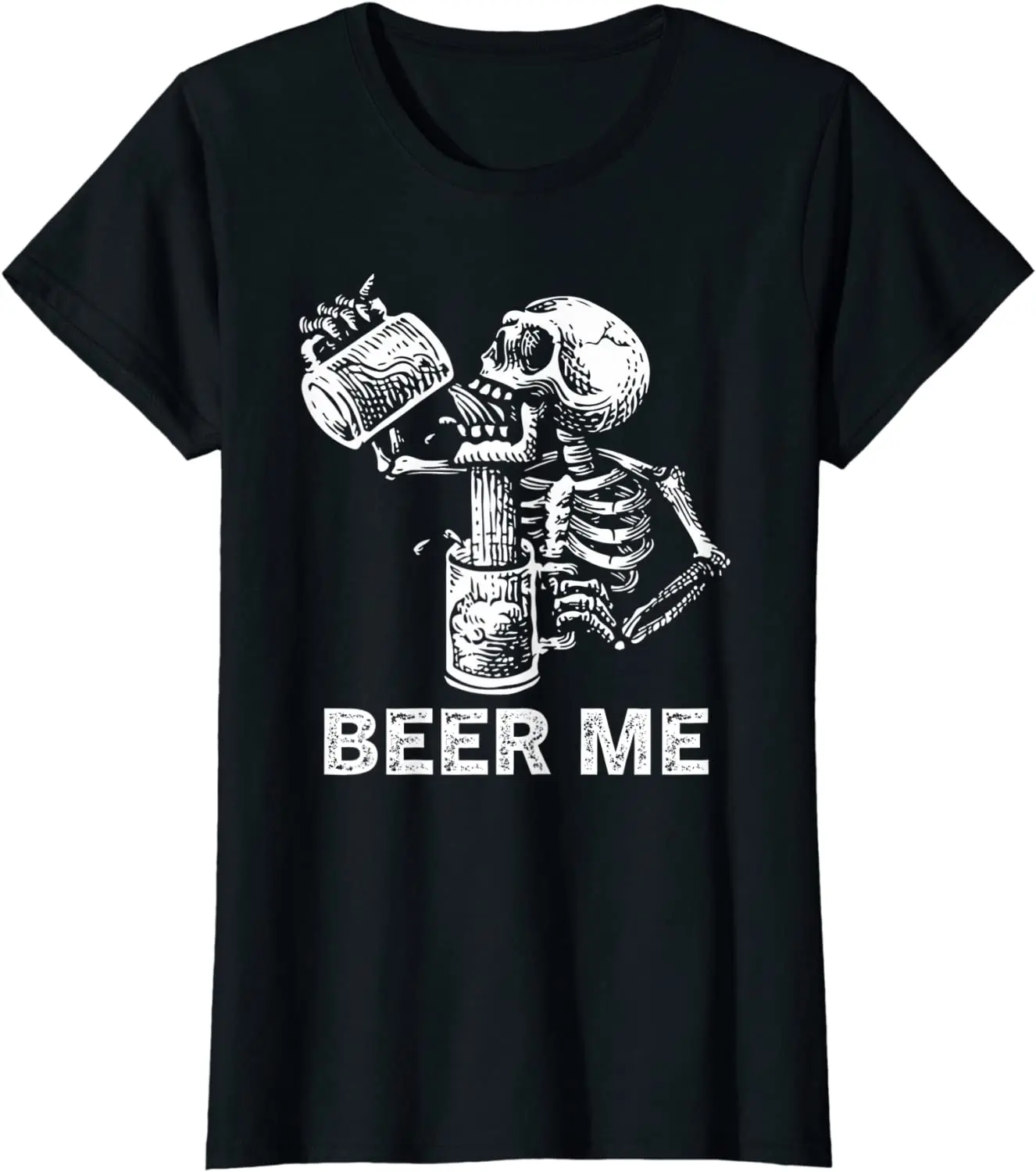 

Мужская футболка с надписью Beer Me Skeleton