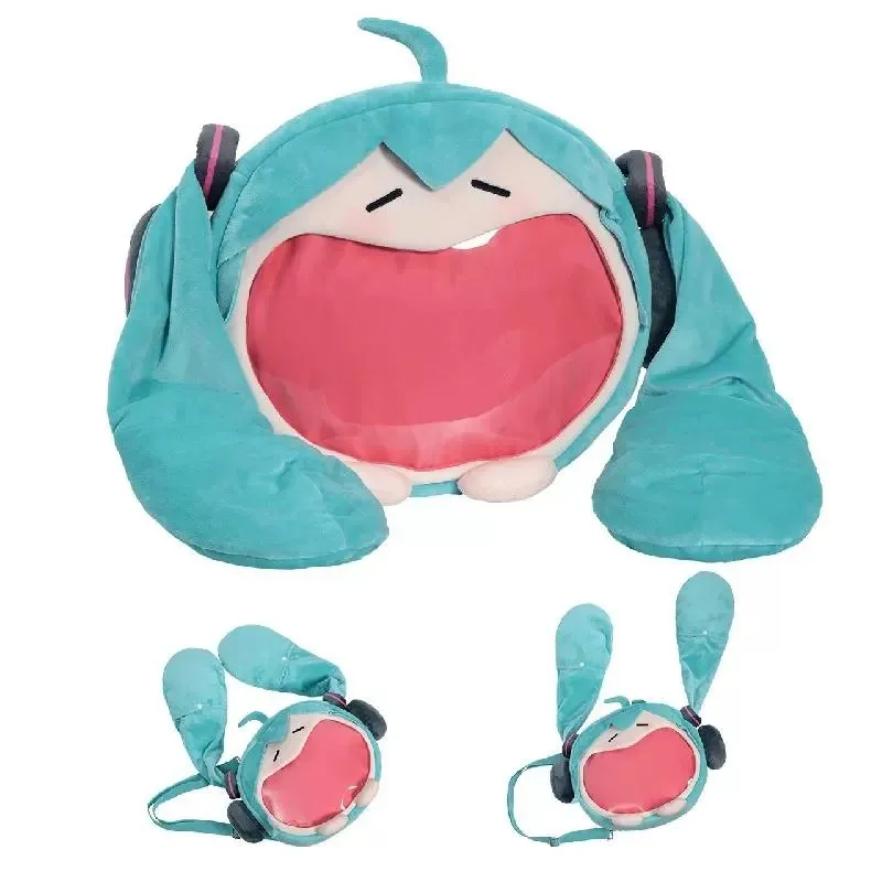 In-Stock Official Anime Miku Itabag Vocaloid Cosplay Ita Bag Plush Backpack Women DIY Bag Shool Student Men Velvet Shoulder Bag
