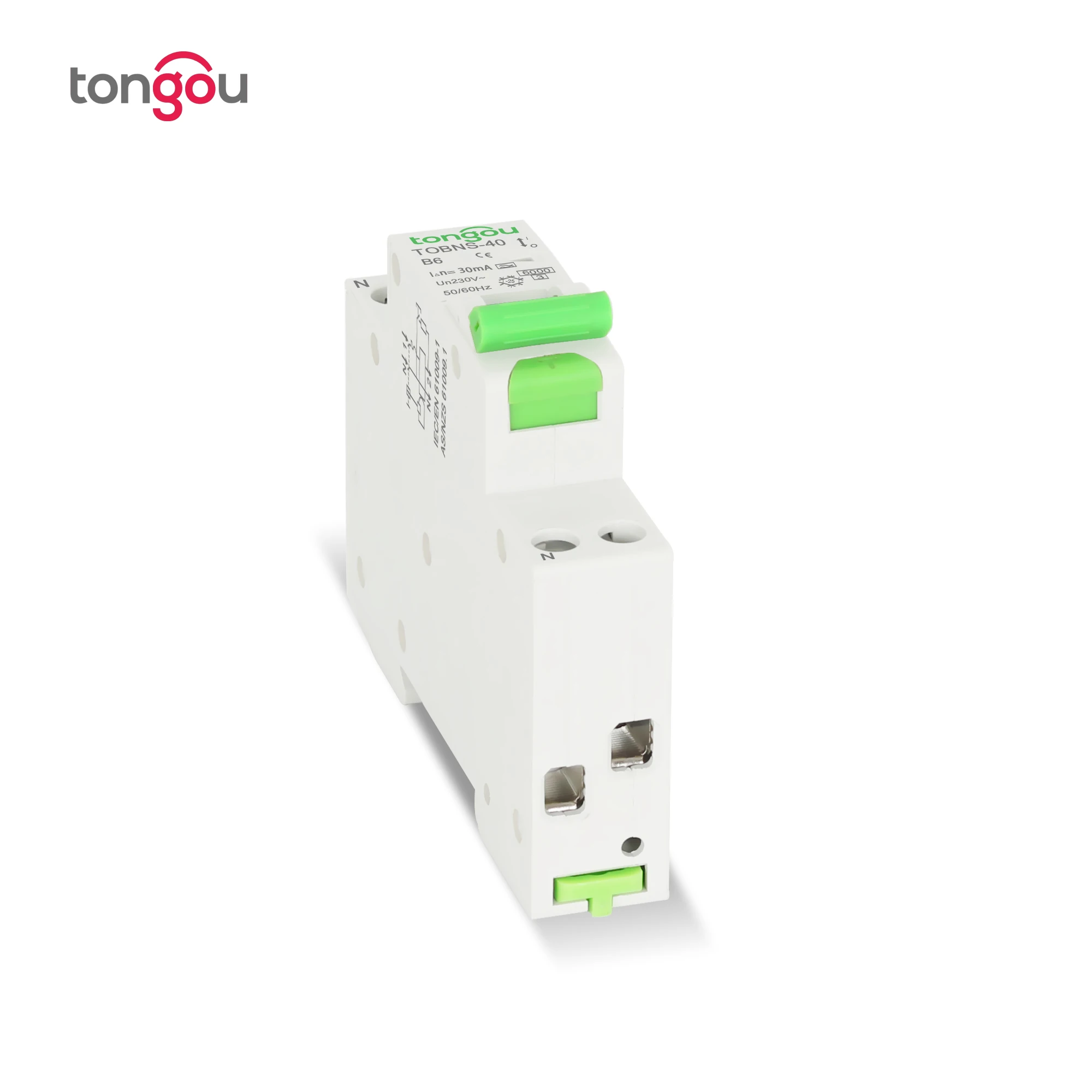 Тип A Curve B RCBO 6KA 18 мм 10A 16A 32A 40A 30mA 1P + N автоматический выключатель остаточного тока с