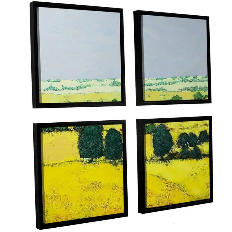 

Friedlander "Next Hill" 4-Piece Floater-framed Canvas Square Set