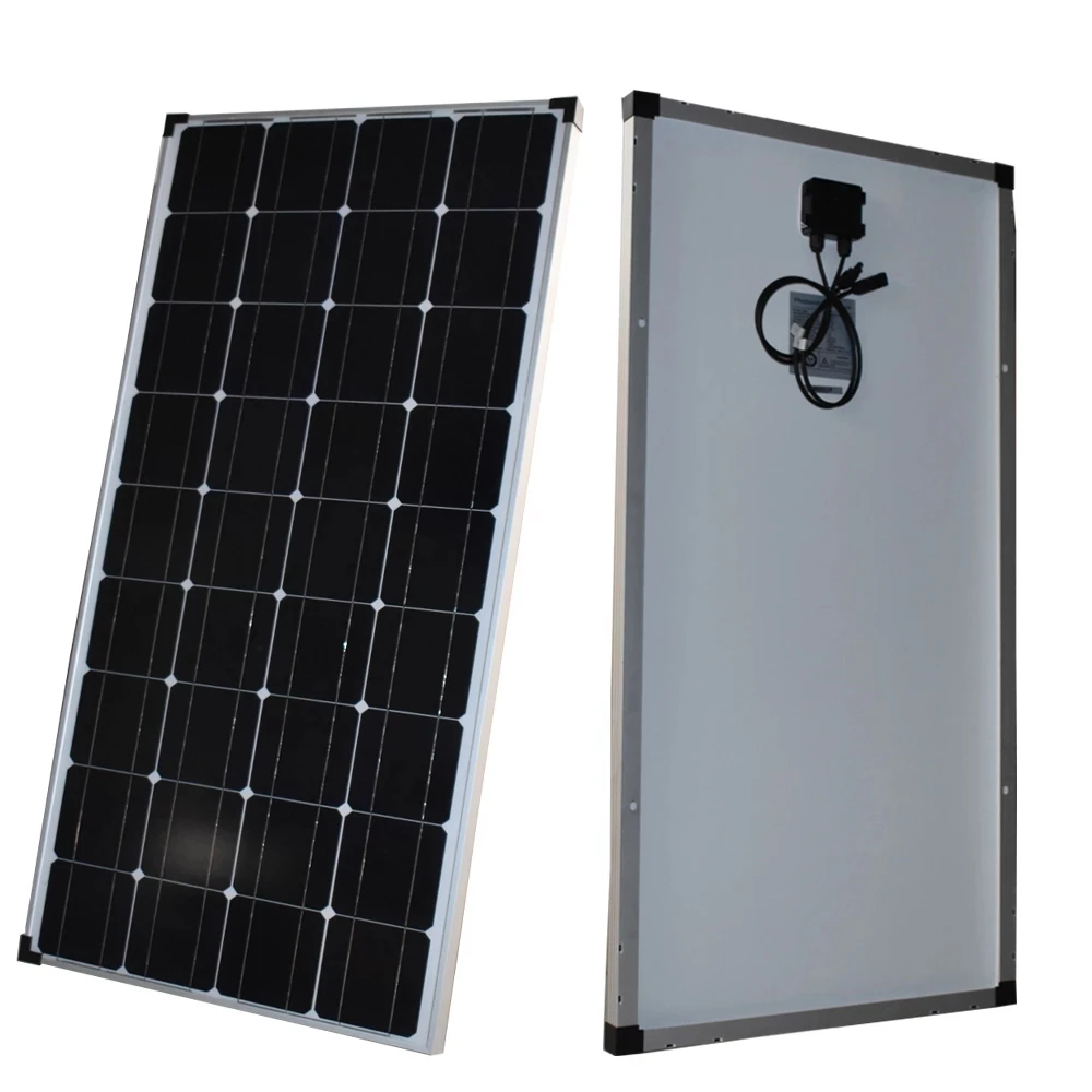 

100W 200W Glass Solar panel 18V Rigid Solid Panel Solar Monocrystalline Solar Cell PV Photovoltaic 12V 24V Battery Charger Home