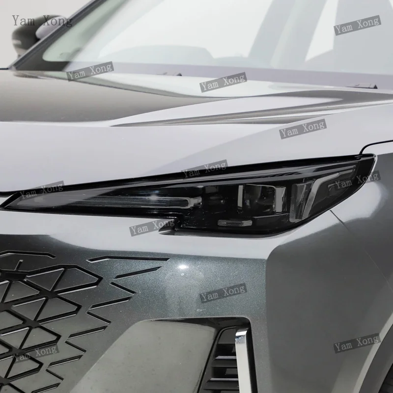 Фото Для CHANGAN CS56 PLUS 2023 2025 защитная пленка для фар, черная прозрачная защита от царапин, наклейка для авторемонта передней лампы №4