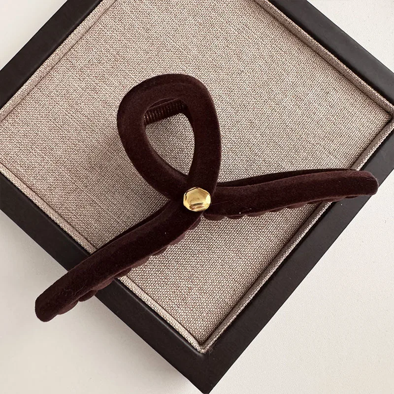 Новые флокирующие заколки для волос большого размера золотого цвета Женские