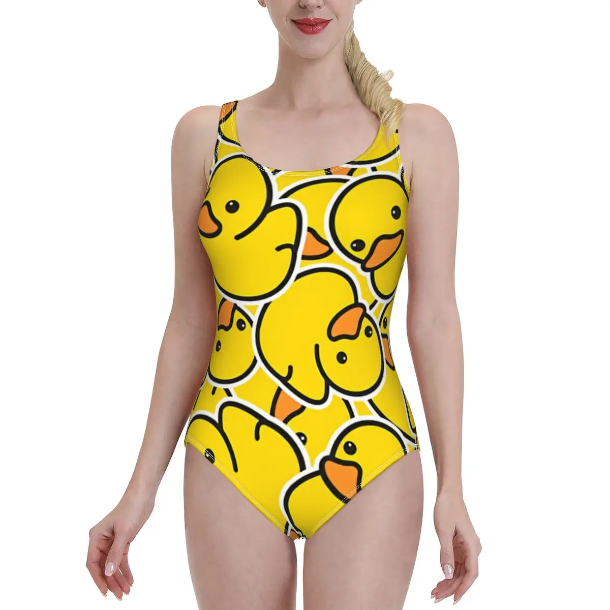 Желтая резиновая игрушка для ванны комплект бикини Цельный купальник женский