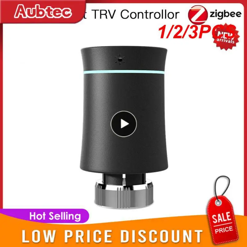 

1/2/3PCS Radiator Actuator Valve Voice Control Wireless Remote Control Trv Temperature Controller Zigbee3.0 Smart Thermostat