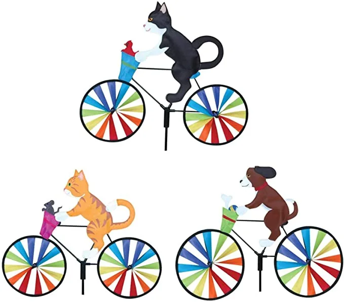 

Animal Bike Wind Spinner Decor Premier Kites Bike Spinner Decor for Lawn/Yard/Garden Whirligig Stake Decoration Lawn Ornaments