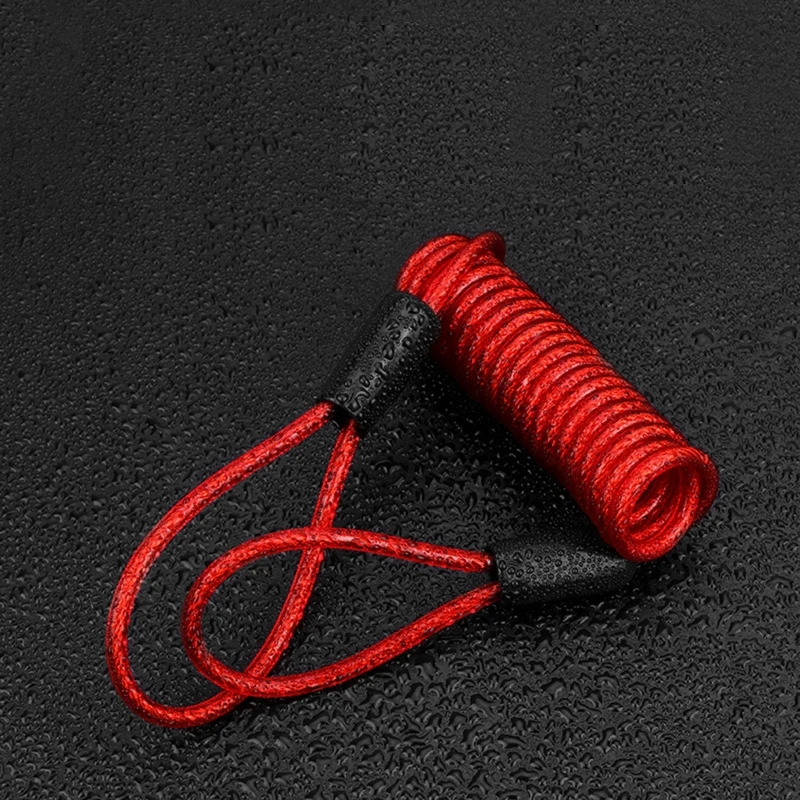 

1.2M Bike Spring Cable Lock Anti-Theft Rope Alarm Disc Lock Security Reminder Motorcycle Theft