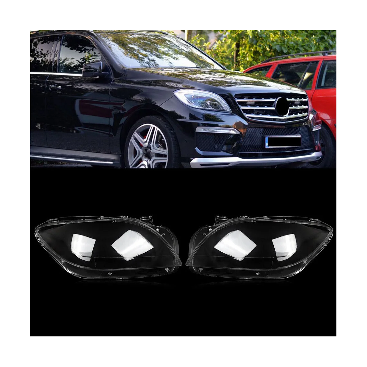 Крышка для автомобильной фары стеклянные автомобильные крышки объектива Mercedes-Benz