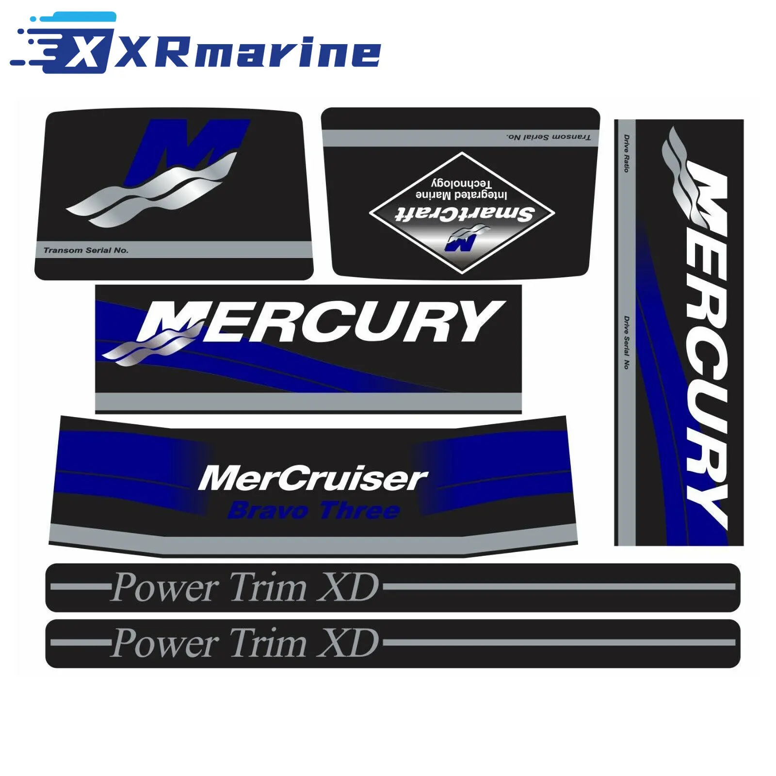 

Prop W/Blue Rams Sticker Set Decal 39220 for Mercury Mercruiser Blue Bravo Three Original Colors 37-805338A93 805338A93
