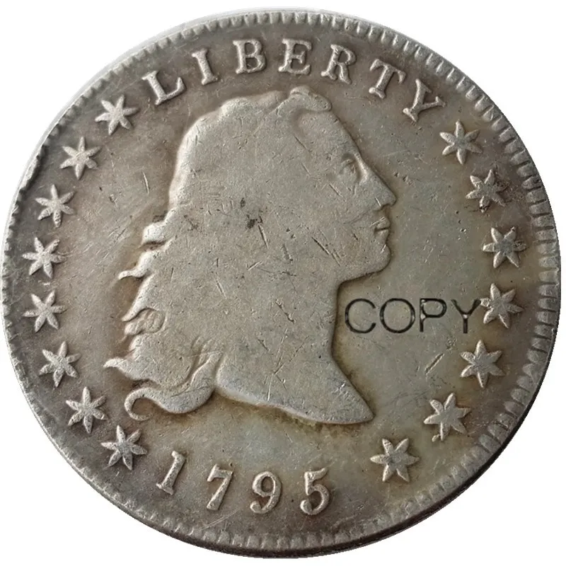 

US 1795 Flowing Hair Dollar Silver Plated Copy Coin