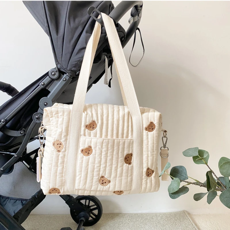 

Cute Bear Diaper Bag Maternity Packs Baby Items Organizer Nappy Stroller Mommy Bag Car Caddy Diapers Handbags Mother Kids Sac