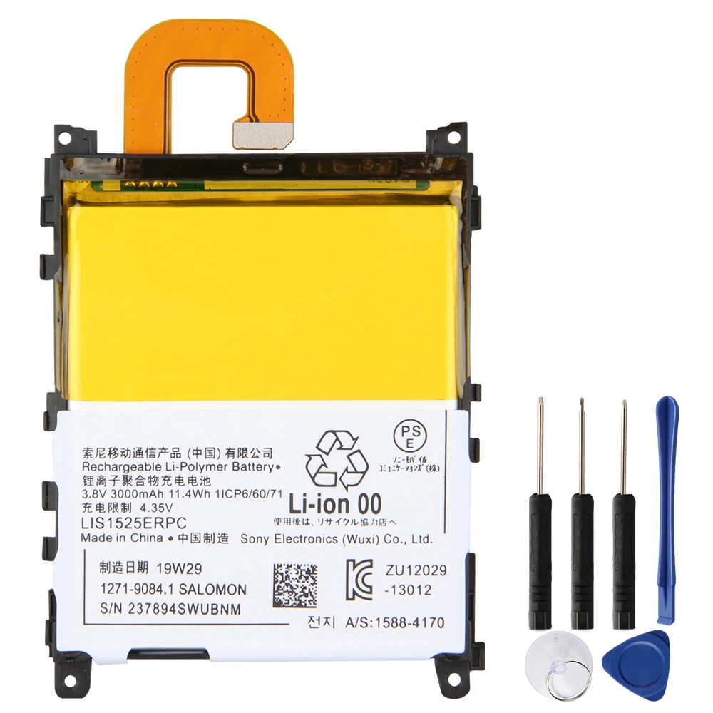 

Replacement Battery LIS1525ERPC For Sony L39h Xperia Z1 Honami SO-01F C6902 C6903 Replacement Phone Battery 3000mAh