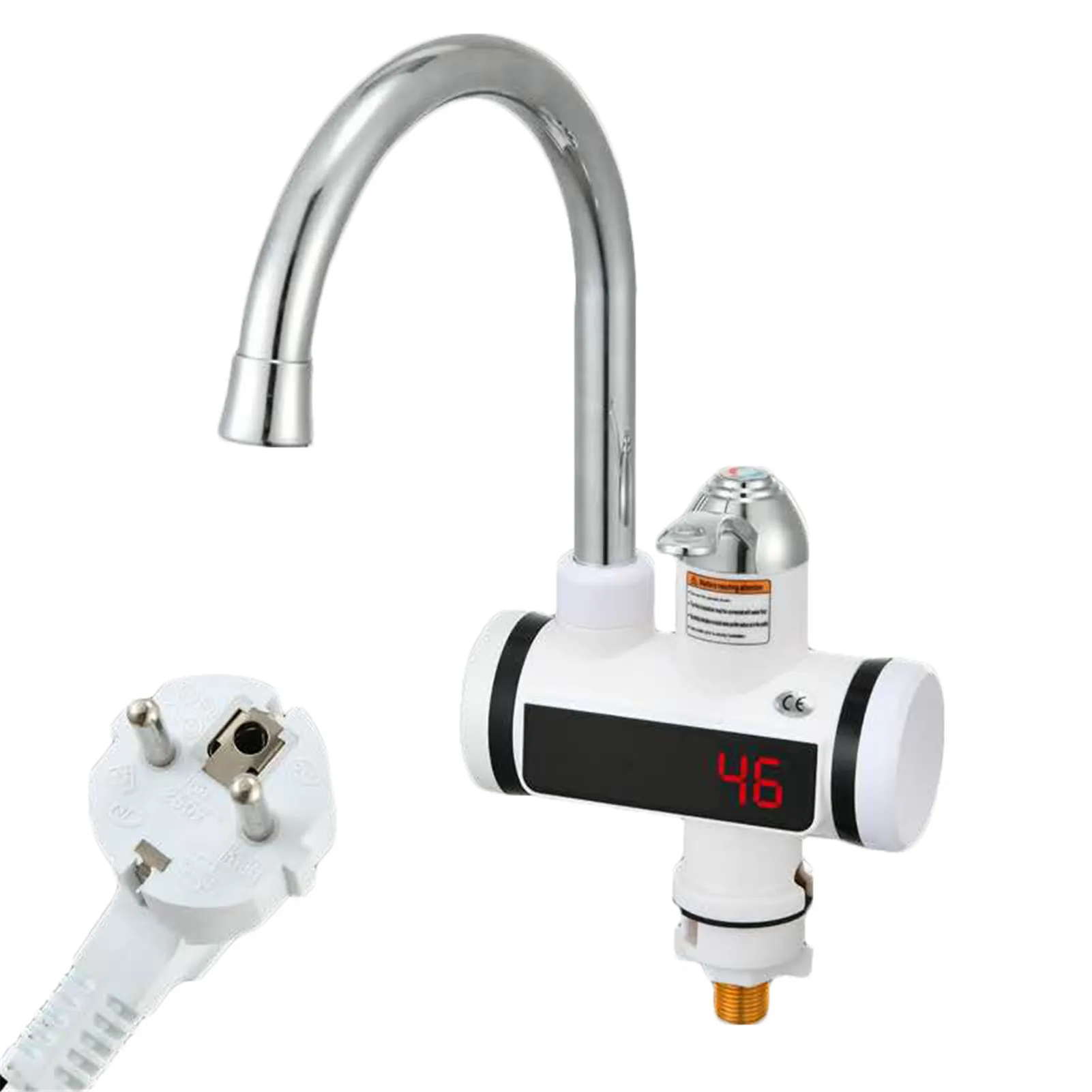 Электрический смеситель водонагреватель 220 В с европейской вилкой кухонный