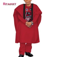 african clothes for children boys attire 3 piece sets nigerian robe suits traditional bazin riche abaya clothes boy gift wyt599