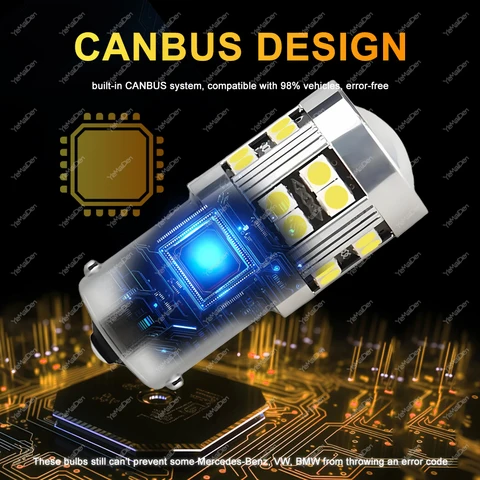 2/4 шт. CANBUS 1200LM 1156 BA15S 1157 BAY15D Светодиодная лампа для автомобильных указателей поворота, стояночных стоп-сигналов 12 В 24 В 24SMD Белый Красный Желтый