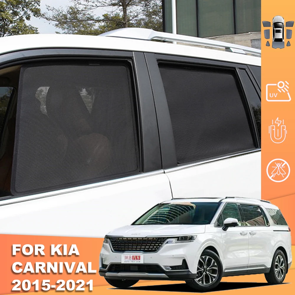 Per Kia Carnival YP 2014-2020 Sedona Magnetic Car parasole Shield parabrezza anteriore Mesh Frame tenda lunotto laterale posteriore parasole