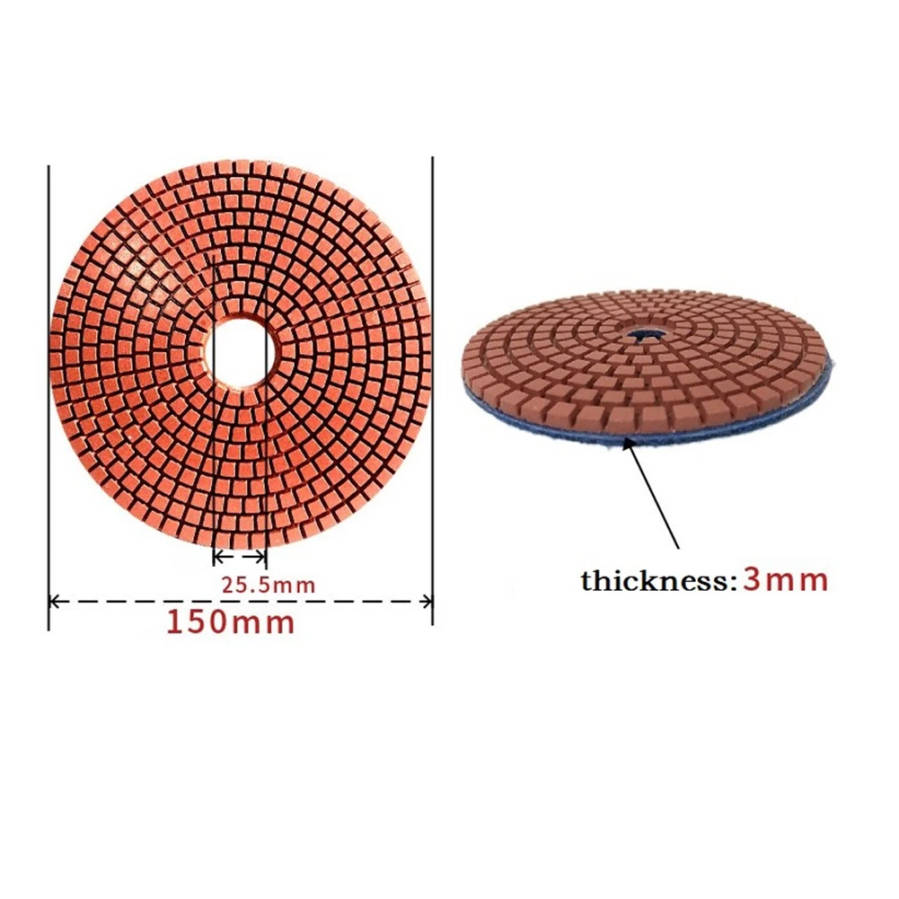 

1 Pcs Polishing Pad 6 Inch Diamond Polishing Pad Power Tools Resin Powder Transition Tool Water Mill Transition Tool