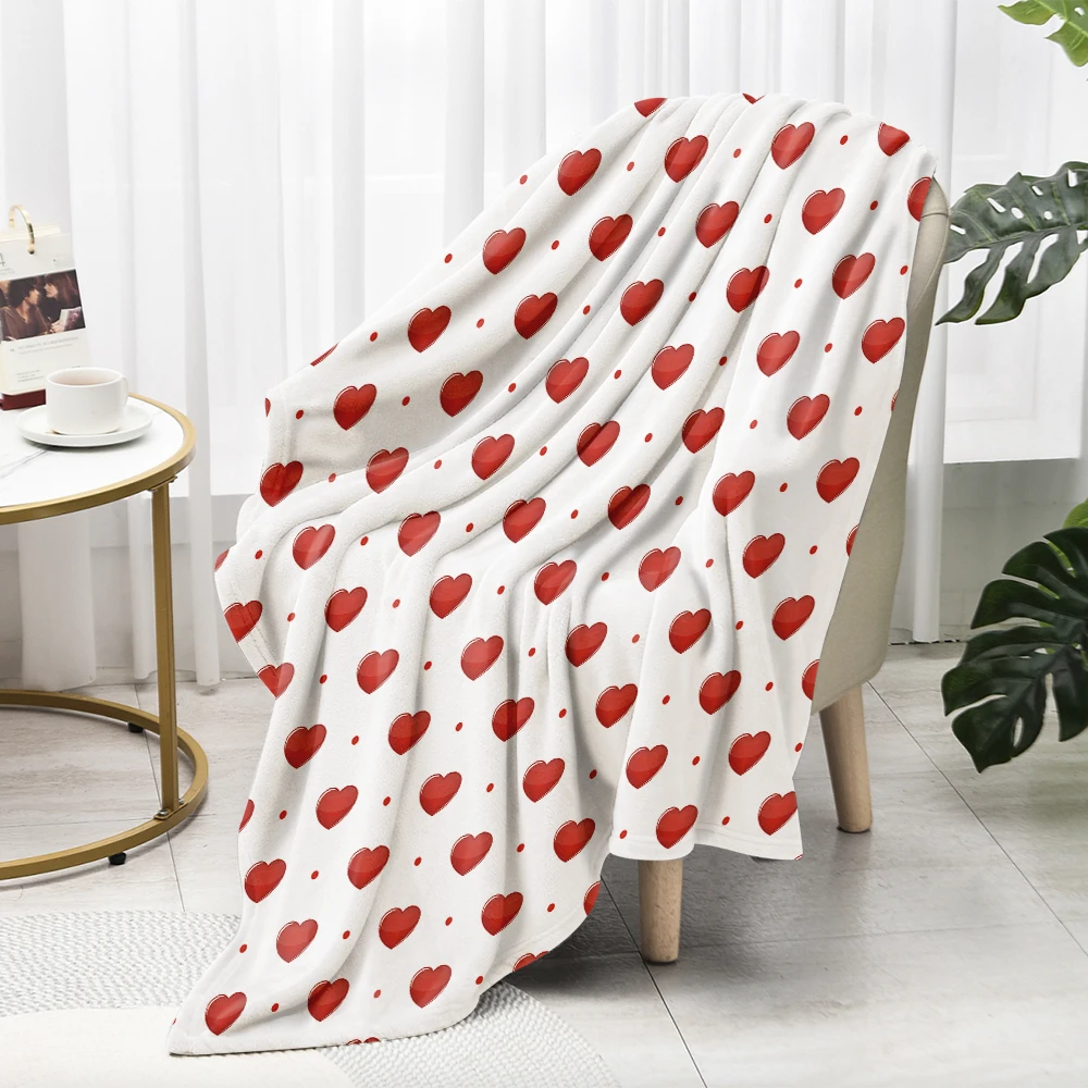 Одеяло на заказ диван для кровати с мягким одеялом в форме сердца и теплым