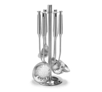 removable stainless steel kitchen shelf storage shovel spoon organizer 6 hooked cutlery racks creative kitchen accessories