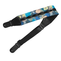 1pcs guitar strap guitar belts adjustable colorful sponge nylon guitar straps bass acoustic electric guitar accessories