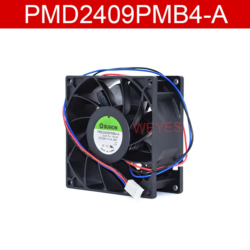 Оригинальный PMD2409PMB4 24 В 4,3 Вт для 3-линейного охлаждающего вентилятора Sunon 90*90*38 мм