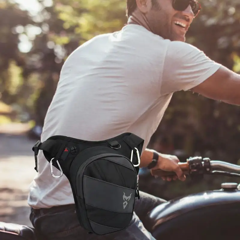 

Motorcycle Drop Waist Leg Bag Waterproof 1200D Oxford Motorbike Thigh Bag With Leg Strap Adjustable Multi-Function Waist Bag