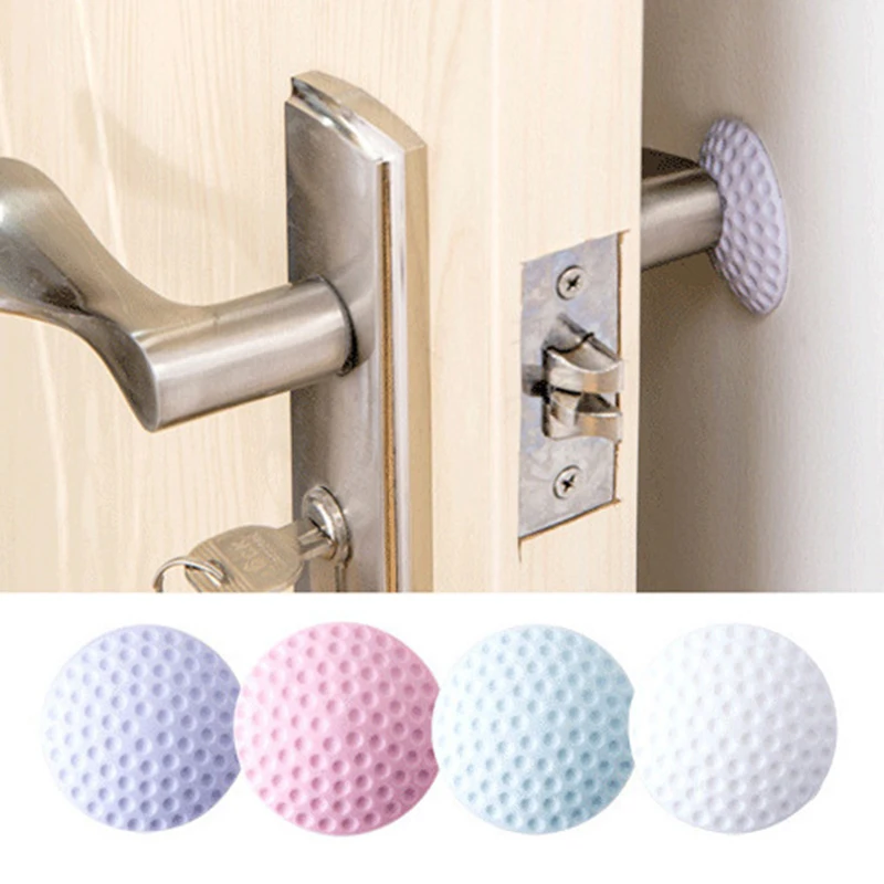 

Home Door Crash Pads Rubber Anti-collision Mute Door Knob Mats Wall Buffer Doorknob Handle Lock Protective Stopper Prevent Guard