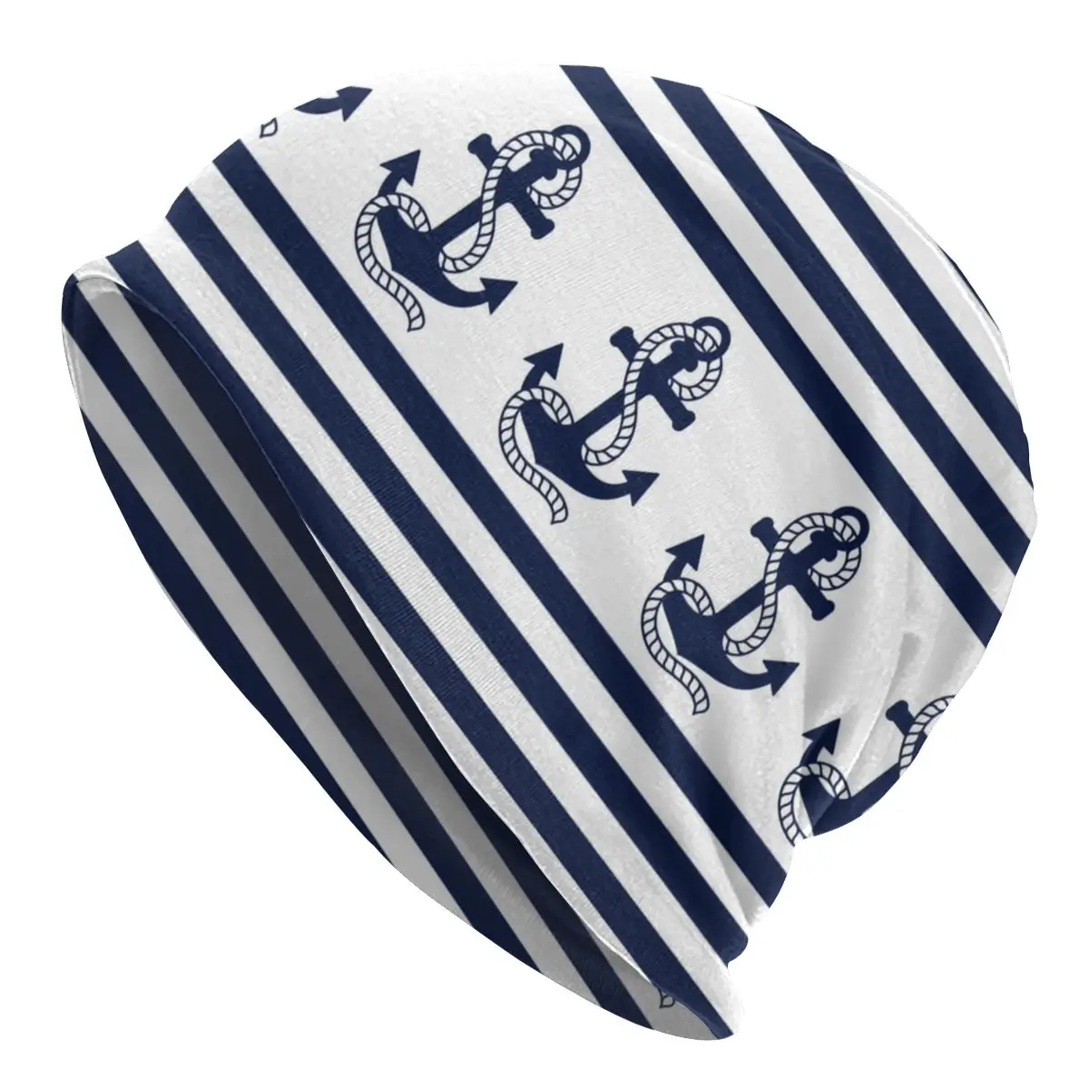 

Шапка с морскими полосками и темно-синим якорем мужская вязаная шапка для улицы для женщин и мужчин теплые зимние шапки для парусника шапки