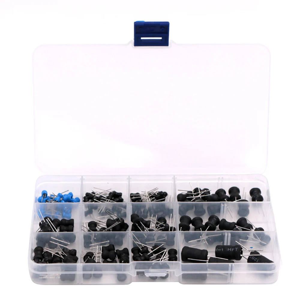 

145pcs 12 Values Choke Inductors Assorted Kit 10uH-10mH Inductors Set with Plastic Box