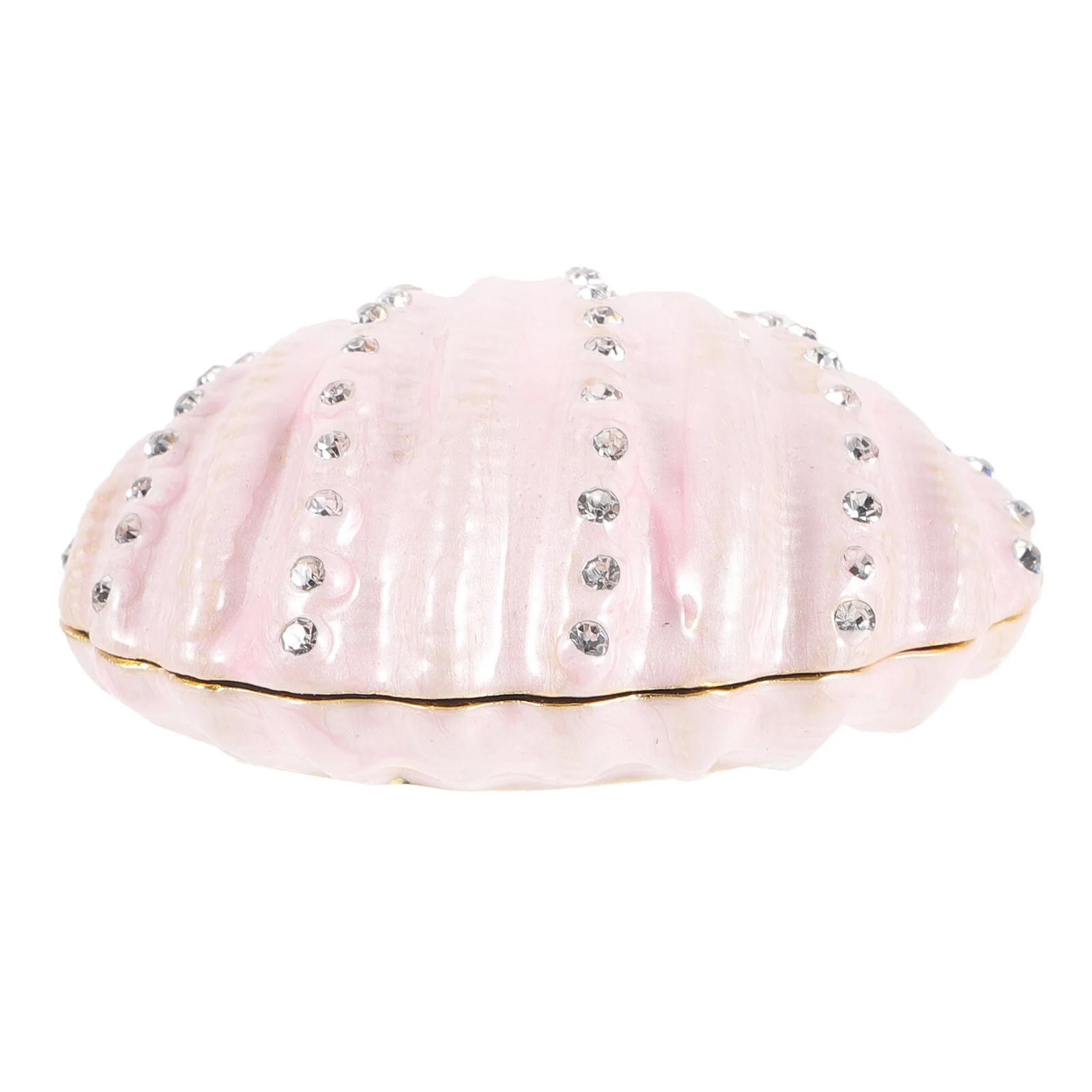 

Shell Jewelry Glove Box Ring Storage Case Sundries Shaped Scallop Holder Container Metal Seashell Organizer