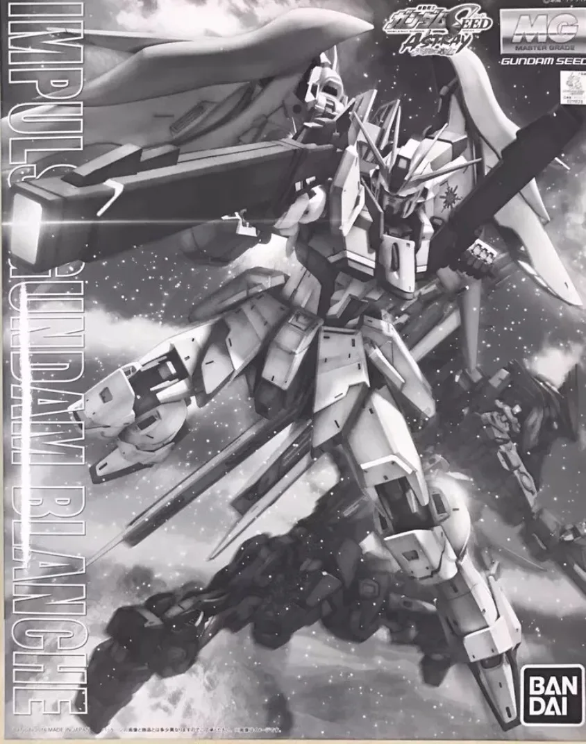 Фото Коллекционная сборная модель Bandai MG ZGMF-X56S Impulse Gundam Blanche: Фигурка Гандама из аниме SEED, подарок для фанатов №1
