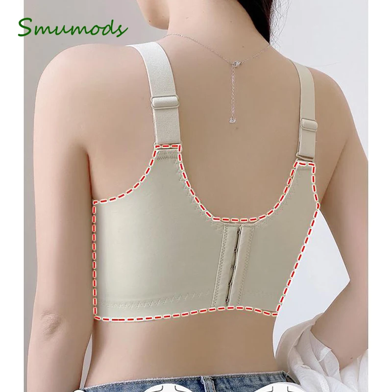 High Quality Plus Large Bra Modal Cotton No Steel Ring Lace Bra Sexy Gathered Together with Adjustable Large Size Underwear