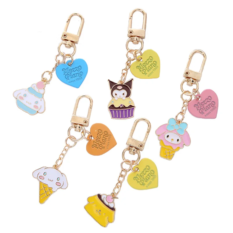

Kawaii аниме Sanrioed Mymelody Kuromi kt Cat, мультфильм, пара сумок, брелок, подвесная игрушка, милая мультяшная Пряжка для ключей, маленький подарок