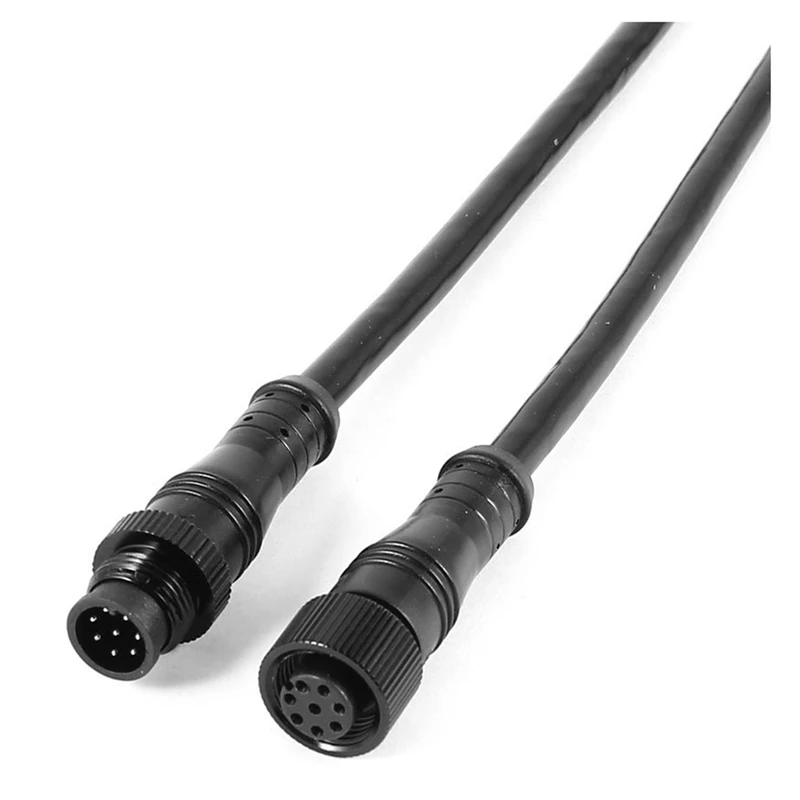 

5X 8 Pin M/F Plug Waterproof Connector Cable Black