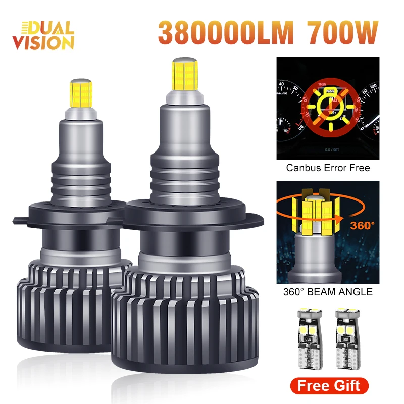 

3D 360 H7 H11 светодиодные Canbus автомобильные фары лампы 380000LM H4 H1 HB3 9005 HB4 9006 700W Автомобильные противотуманные фары Turbo 1:1 мини-лампа