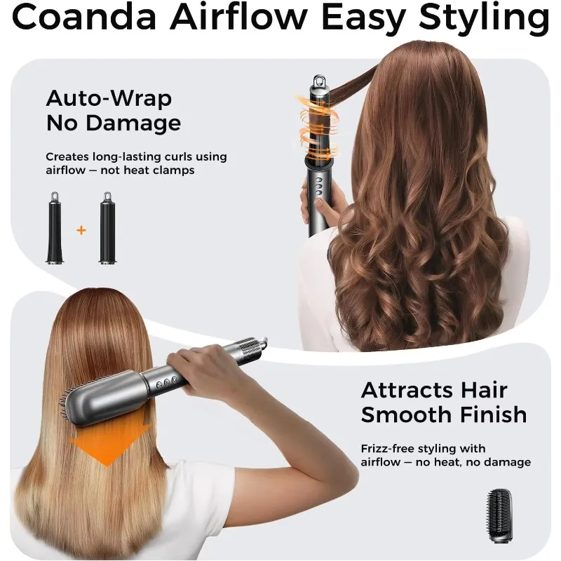 Фото Фен-щетка Wrap Styler HS05, фен-щетка для завивки волос HS08, фен-щетка для укладки и завивки волос №3