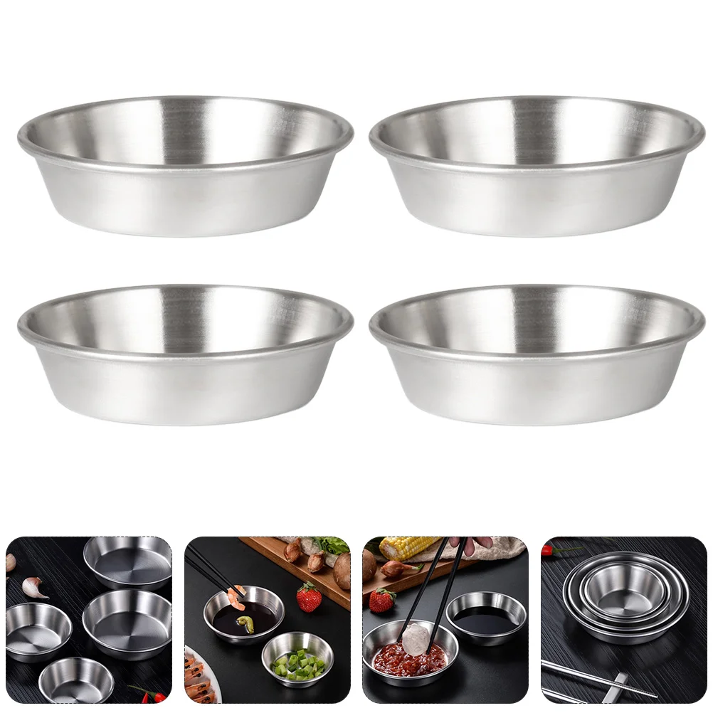 

Dish Dishes Dipping Sauce Mini Vinegar Seasoning Serving Dip Bowls Bowl Plates Sushi Saucer Soy Ceramic Metal