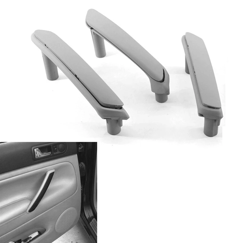 

3PCS Gray Interior Door Handle with Trim for Passat B5 3B0867172 3B4867372 Car Styling