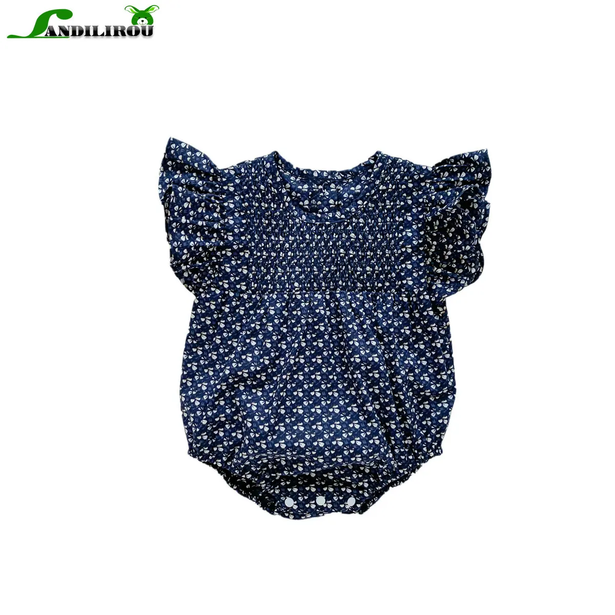 

Summer Jumpsuits Toddler Newborn Baby Bodysuits Infant Girls Fly Sleeve Floral Outfits Kids Princess Pure Cotton Clothing