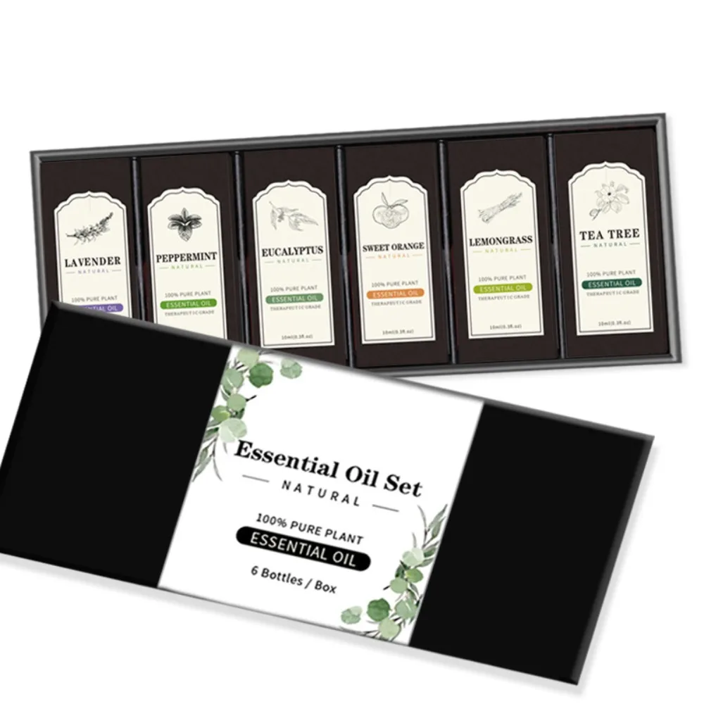 

Raymeel Lavender Aromatherapy Tea Tree Essential Oils Set Botanicals Mint Eucalyptus Perfume for Massage Humidifier Diffuser