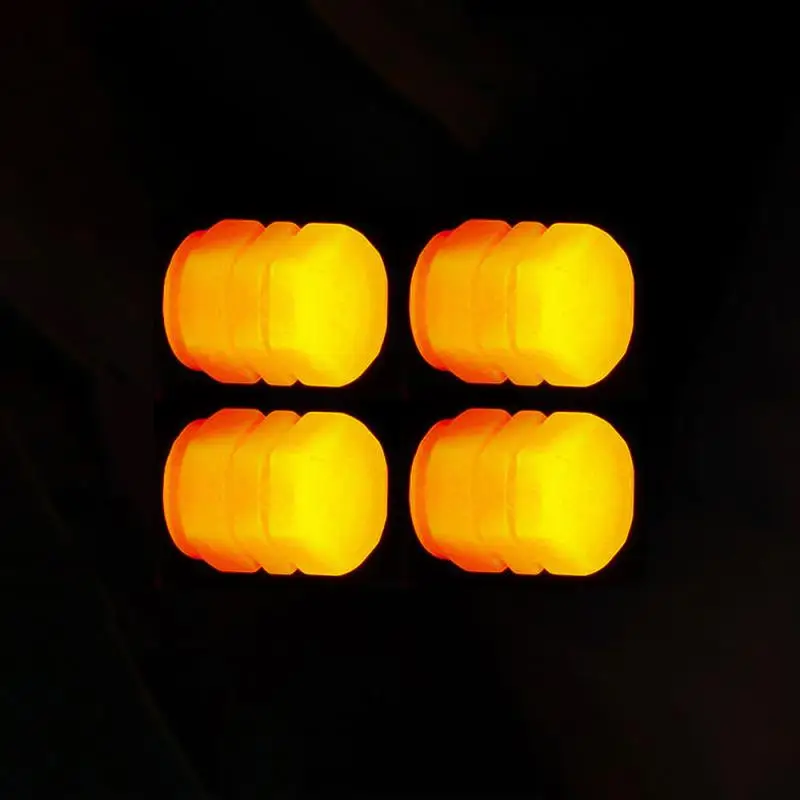 

1/4PCS Mini Luminous Tire Valve Caps Car Motorcycle Colorful Glowing Valve Cover Tire Wheel Hub Styling Decor Auto Accessories